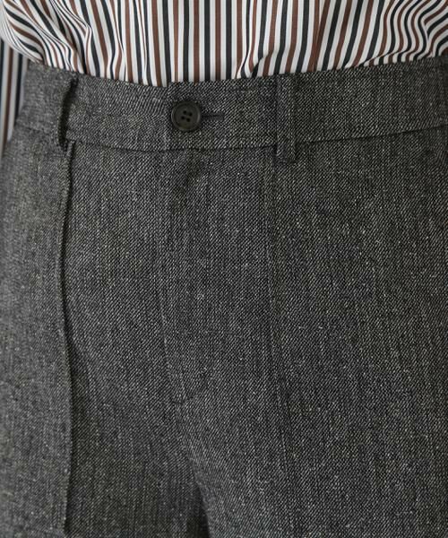 human woman / ヒューマンウーマン パンツ | ◆シルクネップツイルツィードベイカーセミワイドパンツ | 詳細9