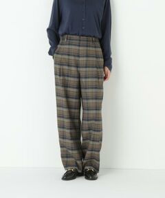 human woman / ヒューマンウーマン パンツ | ◆先染めチェックタックセミワイドパンツ