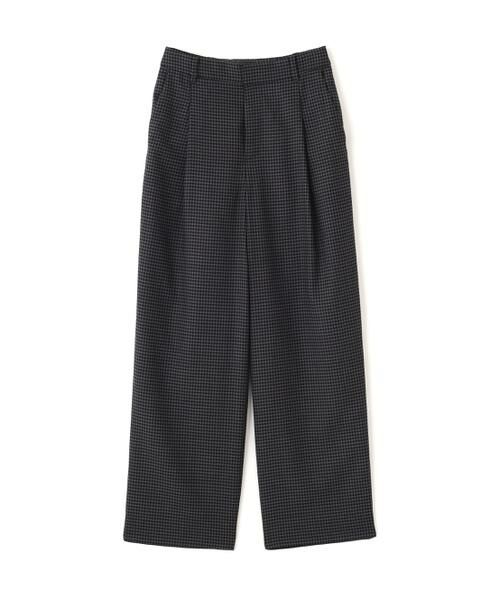 human woman / ヒューマンウーマン パンツ | ◆先染めチェックタックセミワイドパンツ | 詳細1