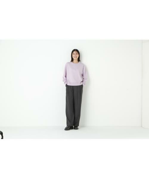 human woman / ヒューマンウーマン パンツ | ◆先染めチェックタックセミワイドパンツ | 詳細5