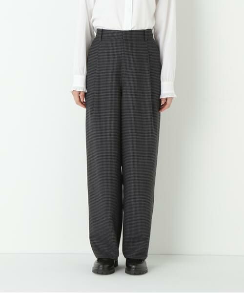 human woman / ヒューマンウーマン パンツ | ◆先染めチェックタックセミワイドパンツ | 詳細7