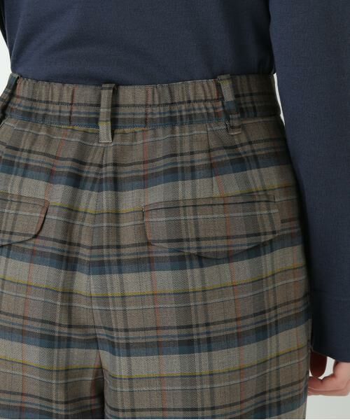 human woman / ヒューマンウーマン パンツ | ◆先染めチェックタックセミワイドパンツ | 詳細20