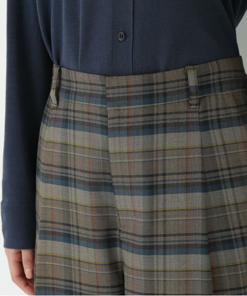 human woman / ヒューマンウーマン パンツ | ◆先染めチェックタックセミワイドパンツ | 詳細18