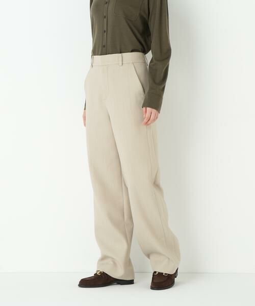 human woman / ヒューマンウーマン パンツ | ◆ダブルクロスストレートパンツ(ライトベージュ)