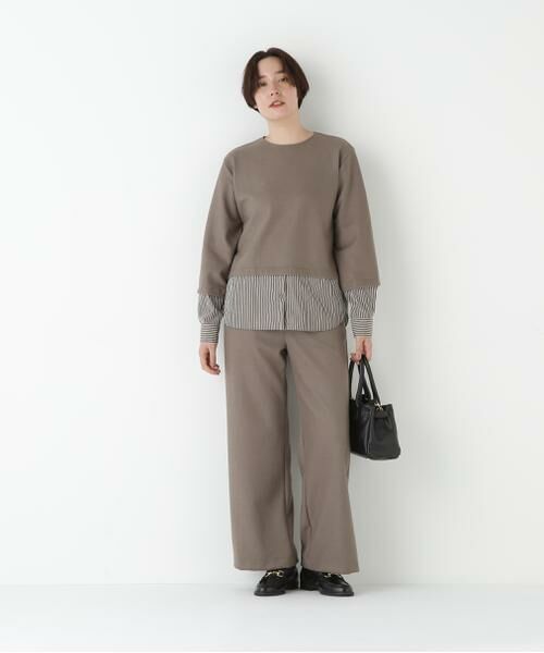 human woman / ヒューマンウーマン パンツ | ◆ミルドジャージーストレートパンツ | 詳細4