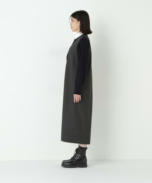 human woman / ヒューマンウーマン ワンピース | ◆TRストレッチVネックジャンスカ | 詳細6