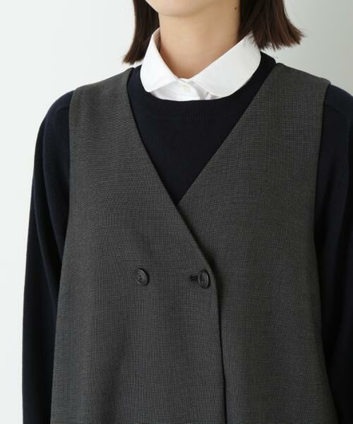 human woman / ヒューマンウーマン ワンピース | ◆TRストレッチVネックジャンスカ | 詳細8