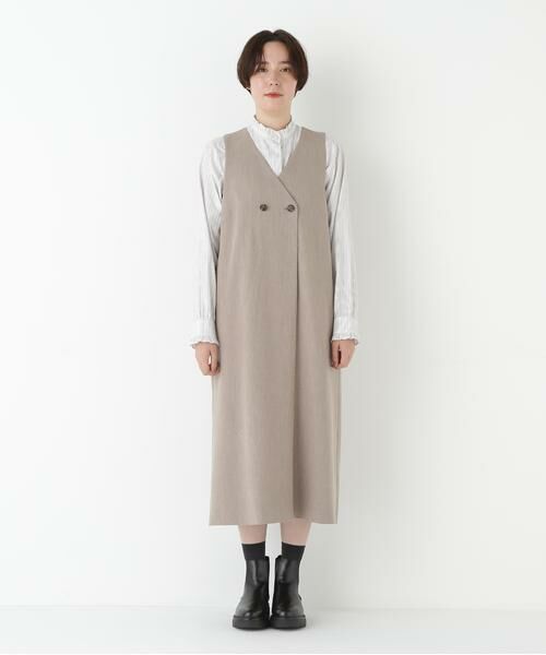 human woman / ヒューマンウーマン ワンピース | ◆TRストレッチVネックジャンスカ | 詳細15