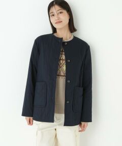 human woman / ヒューマンウーマン ブルゾン | ◆バーティカルキルティングノーカラージャケット