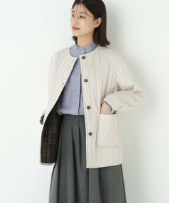 human woman / ヒューマンウーマン ブルゾン | ◆バーティカルキルティングノーカラージャケット