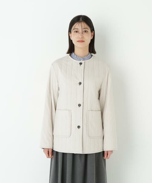 human woman / ヒューマンウーマン ブルゾン | ◆バーティカルキルティングノーカラージャケット | 詳細10