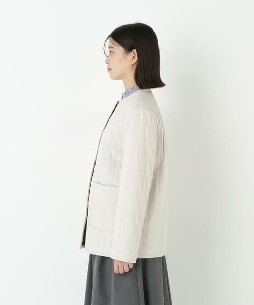 human woman / ヒューマンウーマン ブルゾン | ◆バーティカルキルティングノーカラージャケット | 詳細11