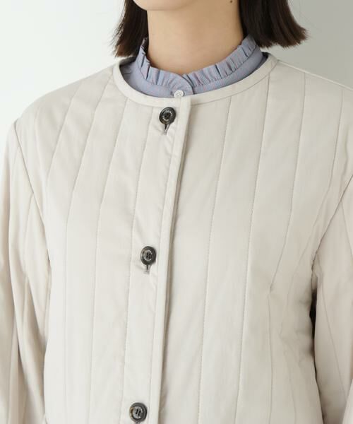 human woman / ヒューマンウーマン ブルゾン | ◆バーティカルキルティングノーカラージャケット | 詳細13