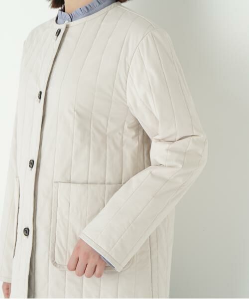 human woman / ヒューマンウーマン ブルゾン | ◆バーティカルキルティングノーカラージャケット | 詳細14