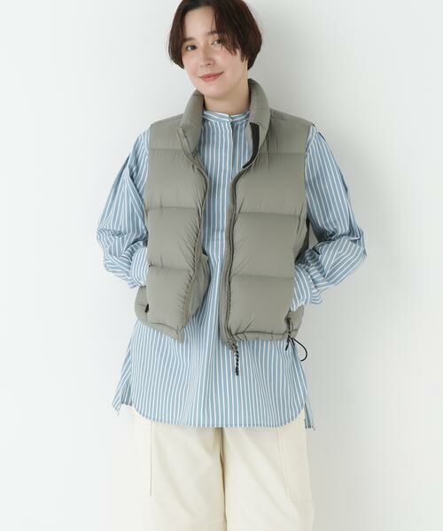 human woman/ヒューマンウーマン ◆ボリュームスタンドダウンベスト ダークセージ M human woman/ヒューマンウーマン ◆ボリュームスタンドダウンベスト ダークセージ M