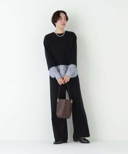 human woman / ヒューマンウーマン カットソー | ◆シャツドッキングミルドジャージープルオーバー | 詳細17