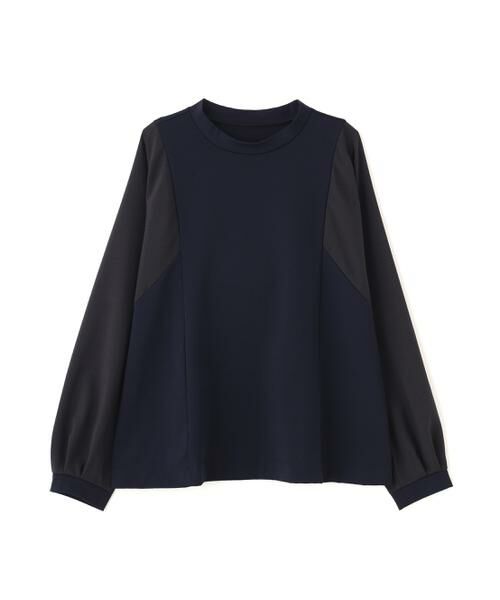 human woman / ヒューマンウーマン カットソー | ◆ポンチ異素材ドッキングプルオーバー | 詳細1