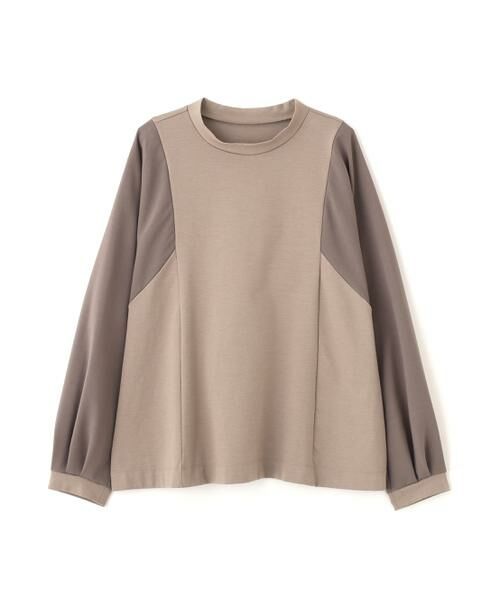 human woman / ヒューマンウーマン カットソー | ◆ポンチ異素材ドッキングプルオーバー | 詳細7