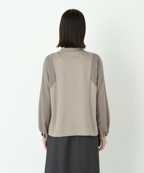 human woman / ヒューマンウーマン カットソー | ◆ポンチ異素材ドッキングプルオーバー | 詳細12