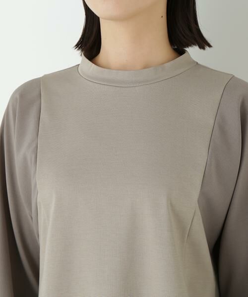 human woman / ヒューマンウーマン カットソー | ◆ポンチ異素材ドッキングプルオーバー | 詳細13