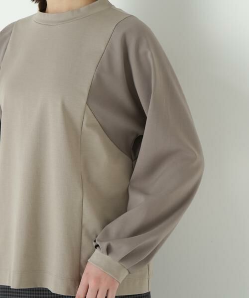 human woman / ヒューマンウーマン カットソー | ◆ポンチ異素材ドッキングプルオーバー | 詳細14