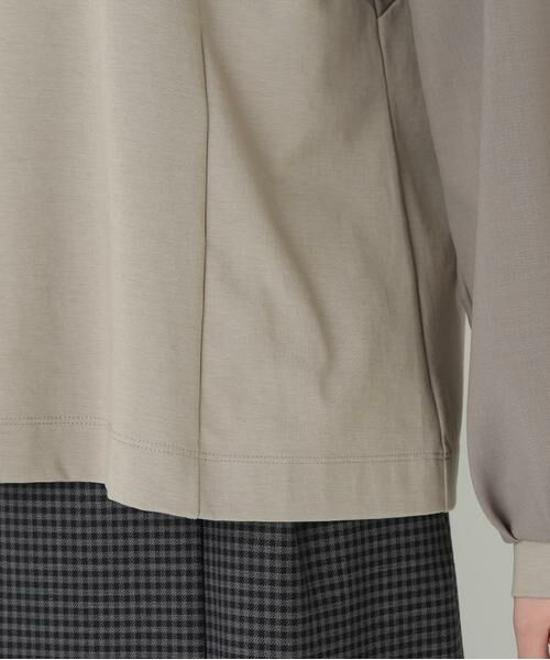 human woman / ヒューマンウーマン カットソー | ◆ポンチ異素材ドッキングプルオーバー | 詳細15