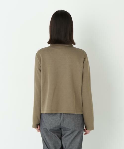 human woman / ヒューマンウーマン カットソー | ◆リブダンボールニットステンカラーカーディガン | 詳細5