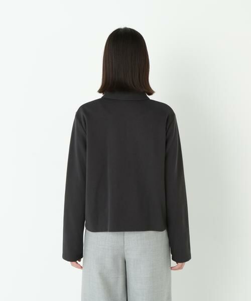 human woman / ヒューマンウーマン カットソー | ◆リブダンボールニットステンカラーカーディガン | 詳細11