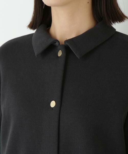 human woman / ヒューマンウーマン カットソー | ◆リブダンボールニットステンカラーカーディガン | 詳細12