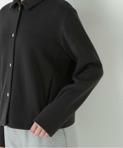 human woman / ヒューマンウーマン カットソー | ◆リブダンボールニットステンカラーカーディガン | 詳細13