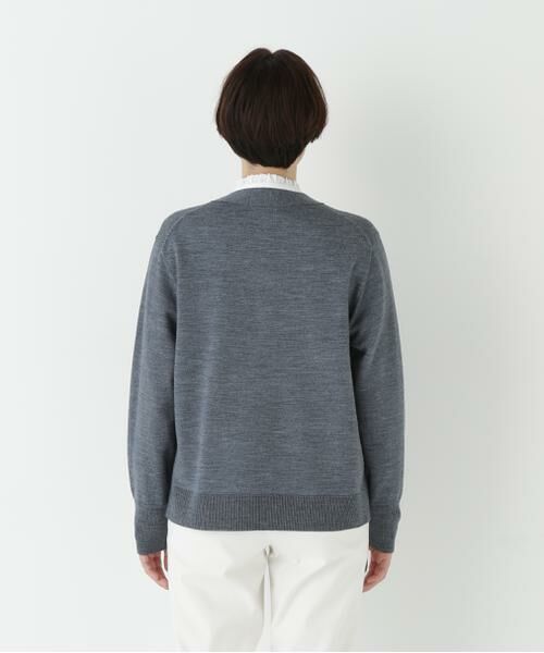 human woman / ヒューマンウーマン ニット・セーター | ◆ハイゲージプレーティングＶネックカーディガン | 詳細4