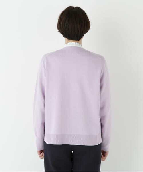 human woman / ヒューマンウーマン ニット・セーター | ◆ハイゲージプレーティングＶネックカーディガン | 詳細10