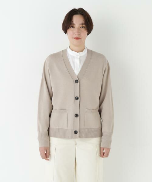 human woman / ヒューマンウーマン ニット・セーター | ◆ハイゲージプレーティングＶネックカーディガン | 詳細14