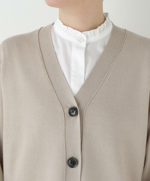 human woman / ヒューマンウーマン ニット・セーター | ◆ハイゲージプレーティングＶネックカーディガン | 詳細17