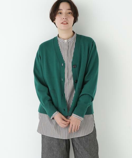 human woman / ヒューマンウーマン ニット・セーター | ◆ハイゲージプレーティングＶネックカーディガン | 詳細23
