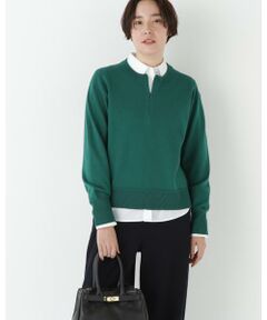 human woman / ヒューマンウーマン ニット・セーター | ◆ハイゲージプレーティングスキッパー風プルオーバー