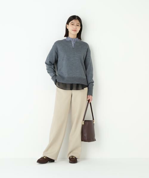 human woman / ヒューマンウーマン ニット・セーター | ◆ハイゲージプレーティングスキッパー風プルオーバー | 詳細2