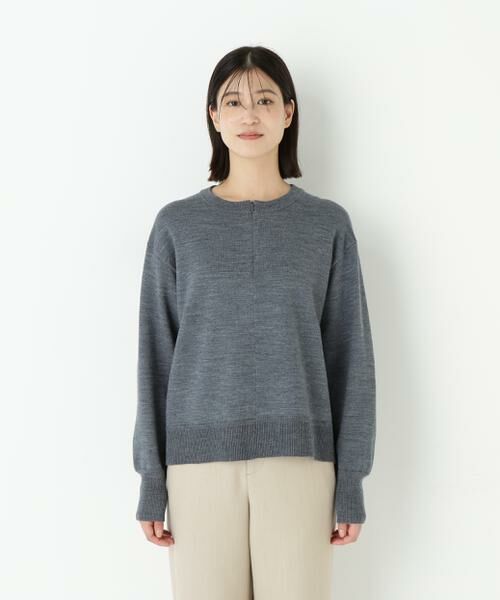 human woman / ヒューマンウーマン ニット・セーター | ◆ハイゲージプレーティングスキッパー風プルオーバー | 詳細3