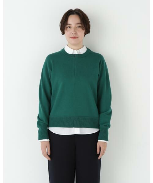 human woman / ヒューマンウーマン ニット・セーター | ◆ハイゲージプレーティングスキッパー風プルオーバー | 詳細25