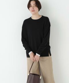 human woman / ヒューマンウーマン ニット・セーター | ◆ハイゲージバイカラーハイネックプルオーバー