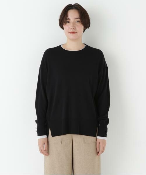 human woman / ヒューマンウーマン ニット・セーター | ◆ハイゲージバイカラーハイネックプルオーバー | 詳細21