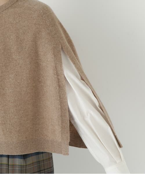 human woman / ヒューマンウーマン ニット・セーター | ◆ハイゲージウールケープニット | 詳細8