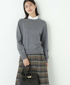 human woman / ヒューマンウーマン ニット・セーター | ◆ウールコットンシャツカラーニット