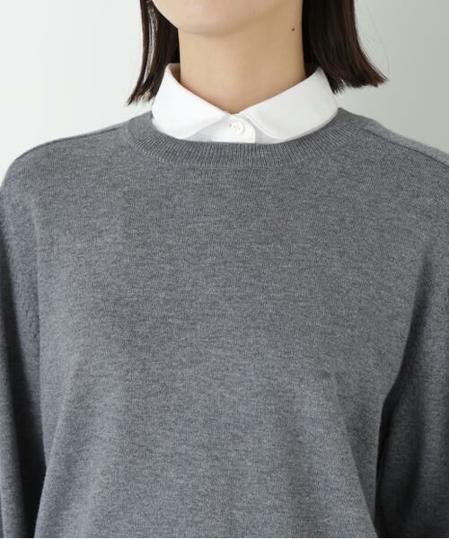 human woman / ヒューマンウーマン ニット・セーター | ◆ウールコットンシャツカラーニット | 詳細12