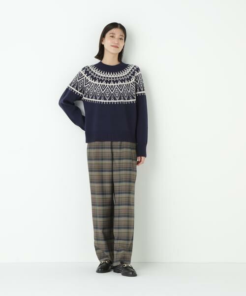 human woman / ヒューマンウーマン ニット・セーター | ◆ウールアクリル求心ジャカードプルオーバー | 詳細2