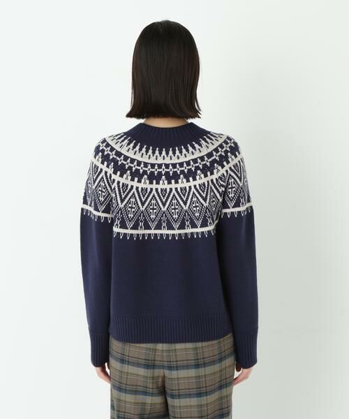 human woman / ヒューマンウーマン ニット・セーター | ◆ウールアクリル求心ジャカードプルオーバー | 詳細4