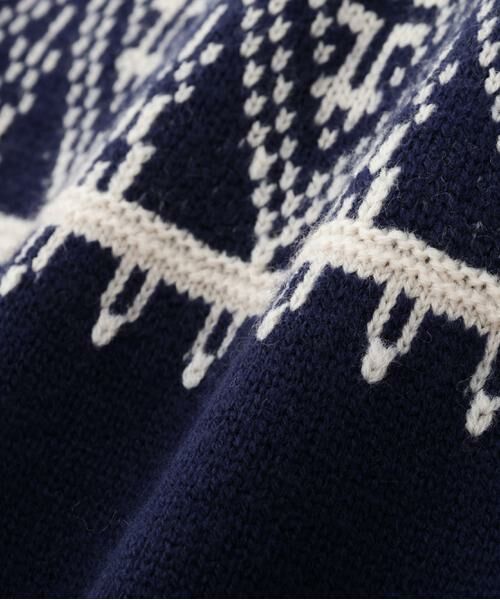 human woman / ヒューマンウーマン ニット・セーター | ◆ウールアクリル求心ジャカードプルオーバー | 詳細5