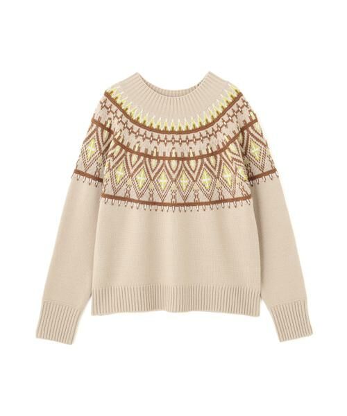 human woman / ヒューマンウーマン ニット・セーター | ◆ウールアクリル求心ジャカードプルオーバー | 詳細6