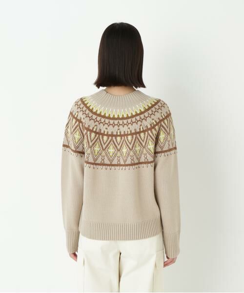 human woman / ヒューマンウーマン ニット・セーター | ◆ウールアクリル求心ジャカードプルオーバー | 詳細10