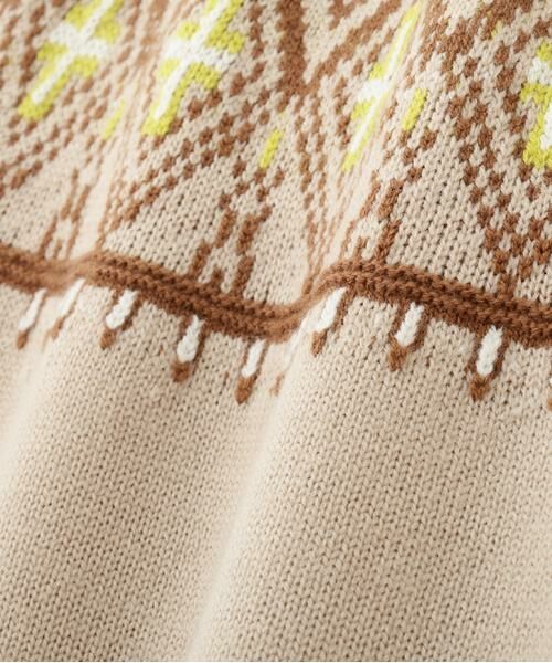 human woman / ヒューマンウーマン ニット・セーター | ◆ウールアクリル求心ジャカードプルオーバー | 詳細14